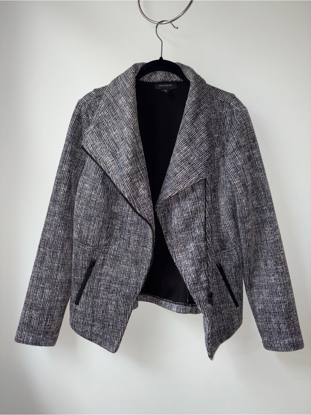Halogen Black & Blue Moto Blazer